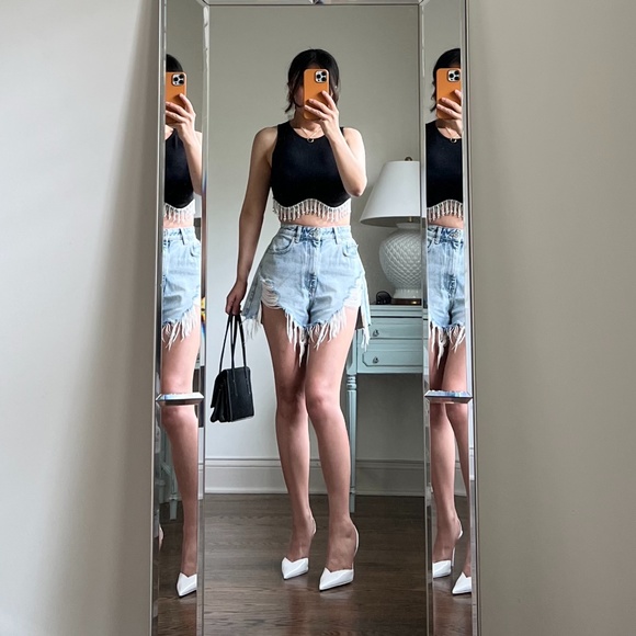 Zara SEAMLESS RHINESTONE TOP - Picture 16 of 17